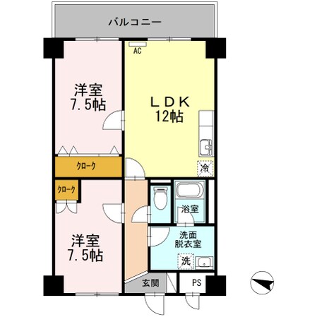 平田町駅 徒歩4分 4階の物件間取画像